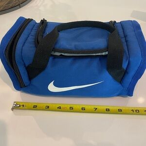 Nike Kids Blue Duffle Bag with White Swoosh